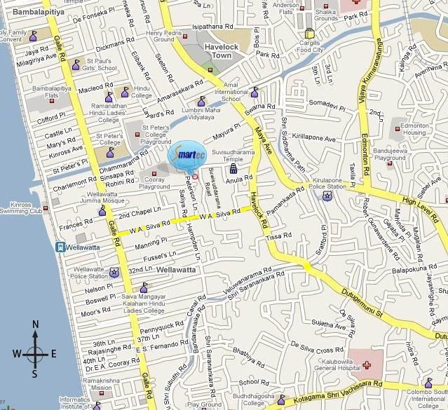 map of sri lanka colombo. 66B\\16, Srimahavihara Road,